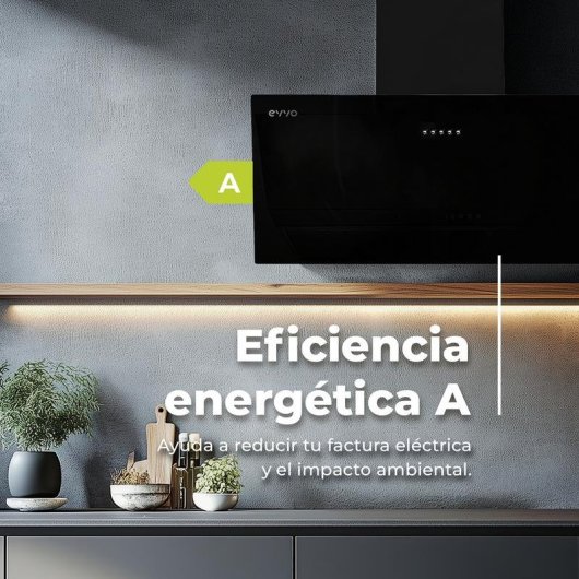Campana extractora Evvo CE45 Abluft Umluft 90cm 650m³/h mit Touchsteuerung