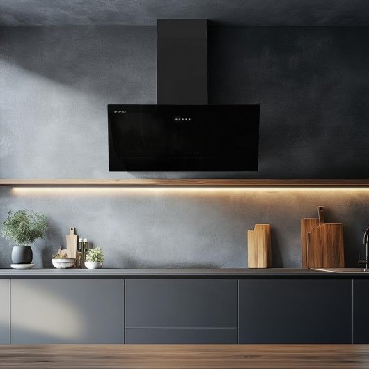 Campana extractora Evvo CE45 Abluft Umluft 90cm 650m³/h mit Touchsteuerung