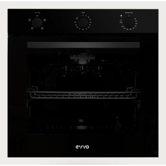 Horno Multifunción Evvo Home H10 77L 60cm Hidrolítico A Grill Vapor Negro