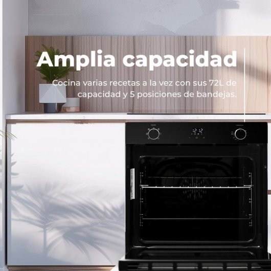 Horno Multifunción Evvo Home H20 72L 60cm Hidrolítico A Vapor Grill Inox