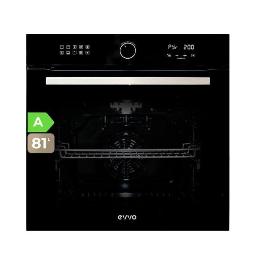 Horno Multifunción Evvo Home H30 Pyro 81L 60cm Pirolítico A AirFryer Negro