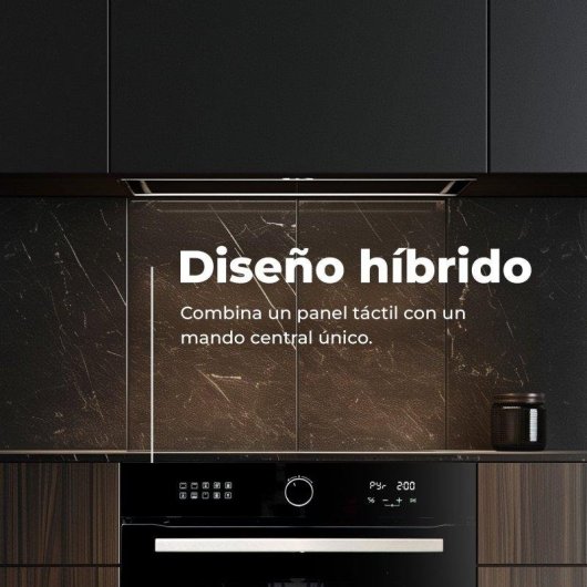 Horno Multifunción Evvo Home H30 Pyro 81L 60cm Pirolítico A AirFryer Negro