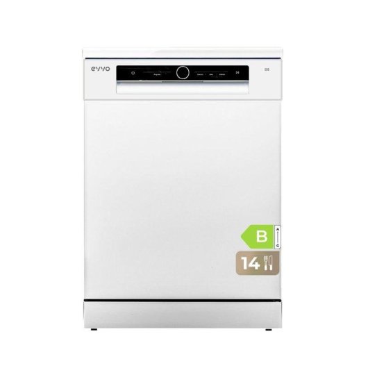 Lavavajillas Evvo D5X 14 cubiertos B Inox 8 programas con Turbo y Zone Wash