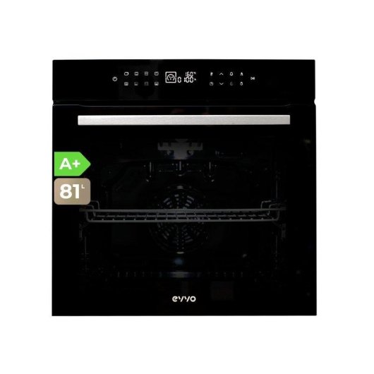 Horno Multifunción Evvo Home H26 81L 60cm Hidrolítico A+ Airfryer Negro