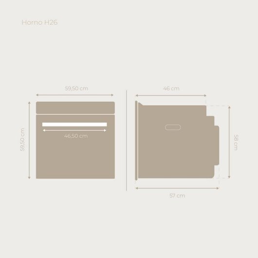 Horno Multifunción Evvo Home H26 81L 60cm Hidrolítico A+ Airfryer Negro