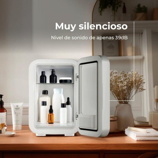 Nevera Portátil Evvo Home F6 Beauty 6L Blanco Frío Calor LED