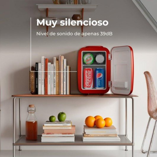 Nevera Portátil Evvo F4 Mini Retro Roja 4L Frío y Calor