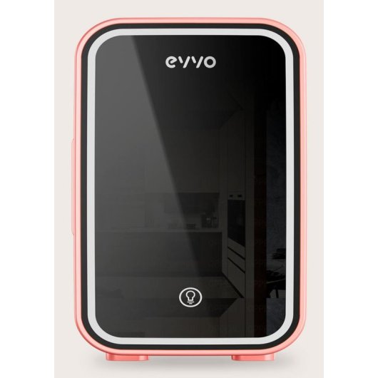 Nevera portátil EVVO F6 Beauty 6 L Espejo con Luz LED Rosa
