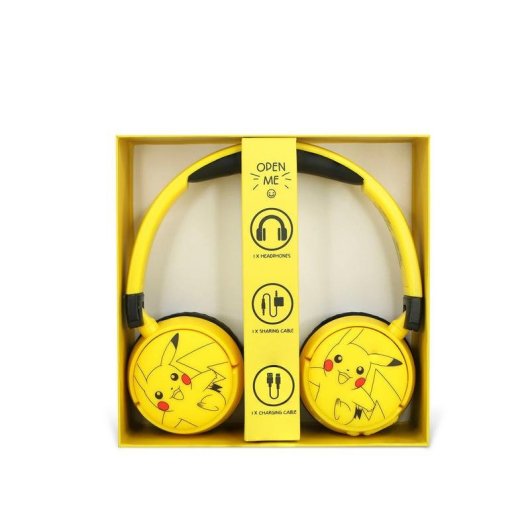 Cuffie OTL Technologies Pokémon Pikachu Bluetooth wireless e cablate gialle