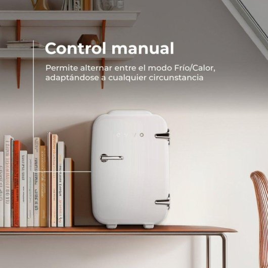Nevera portátil Evvo F4WH Retro Blanca 4 litros Frío y Calor