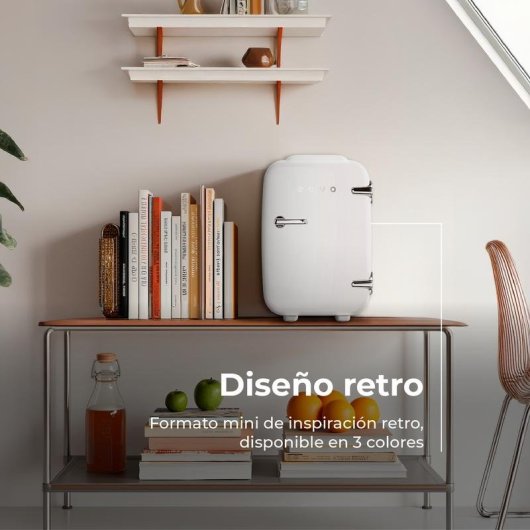 Nevera portátil Evvo F4WH Retro Blanca 4 litros Frío y Calor