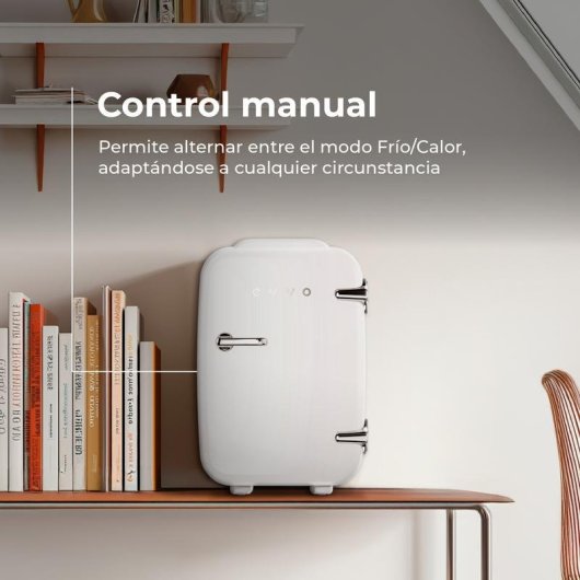 Nevera portátil Evvo F4WH Retro Blanca 4 litros Frío y Calor