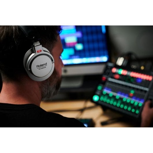 Auriculares Roland RH-200S avec câble 6,5 mm filaire pour musique noir et argent