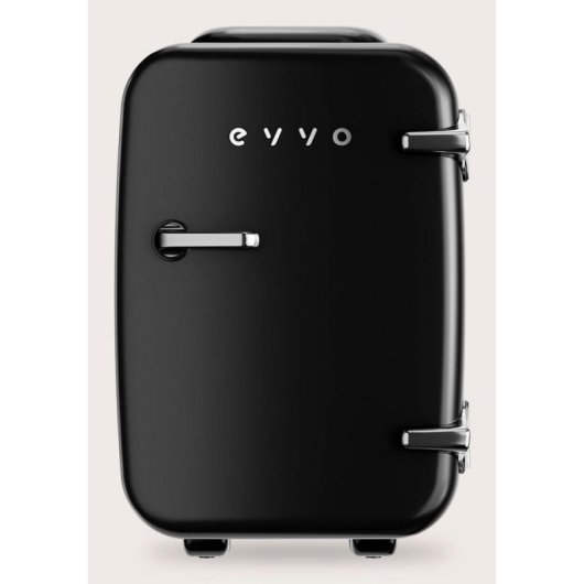 Nevera portátil Evvo Home F4BK 4L retro negra frío/calor 12V/220V silenciosa