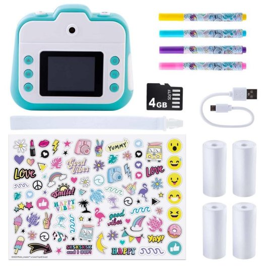 Fotocamera Istantanea Canal Toys Photo Creator Flash MicroSD 4 GB Turchese Bianco