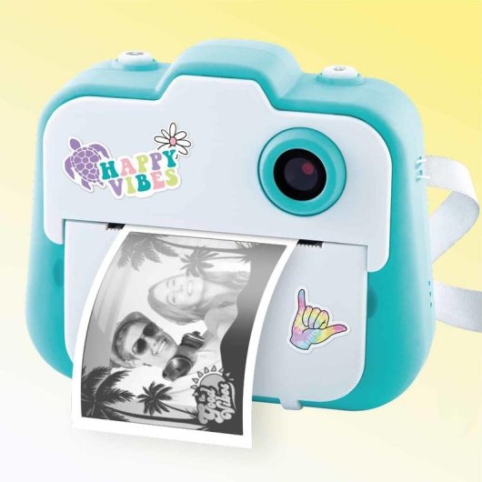 Fotocamera Istantanea Canal Toys Photo Creator Flash MicroSD 4 GB Turchese Bianco