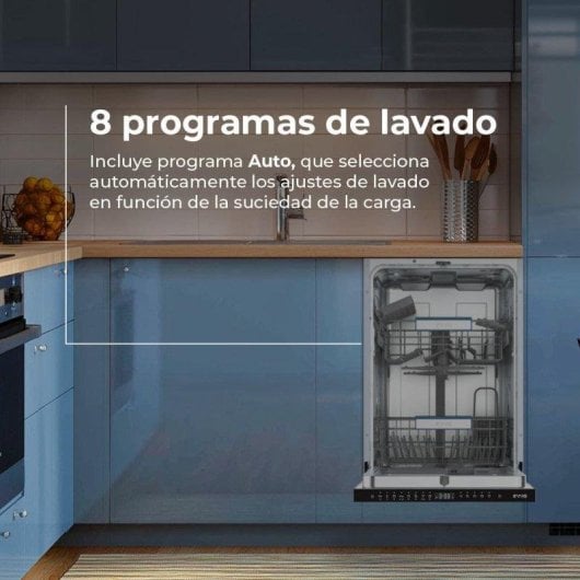 Lavavajillas Evvo Home Di.3 Slim 10 cubiertos D con apertura automática