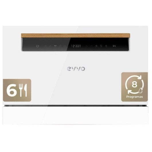 Lavavajillas Evvo Mini D 6 cubiertos A+ 8 programas con bloqueo infantil