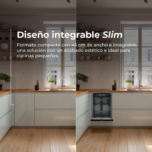 Lavavajillas Evvo Home Di.4 Slim 11 cubiertos C con apertura automática