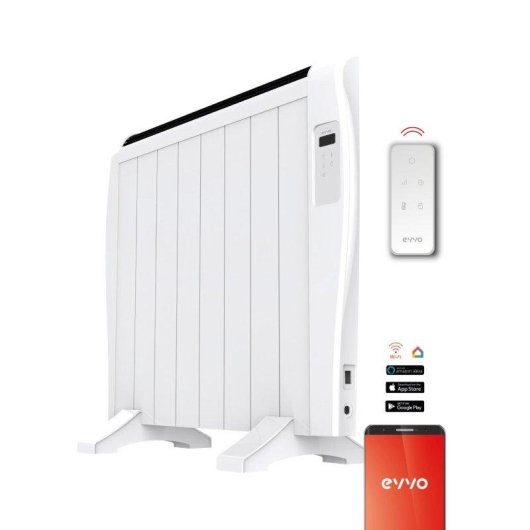Emisor Térmico Evvo C8 1200W 8 Elementos Wifi Control Remoto Temporizador