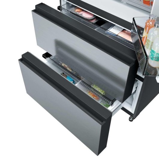 Réfrigérateur Américain Haier HFR59F18CWMM Total No Frost 182,5cm 700L C Inox IA