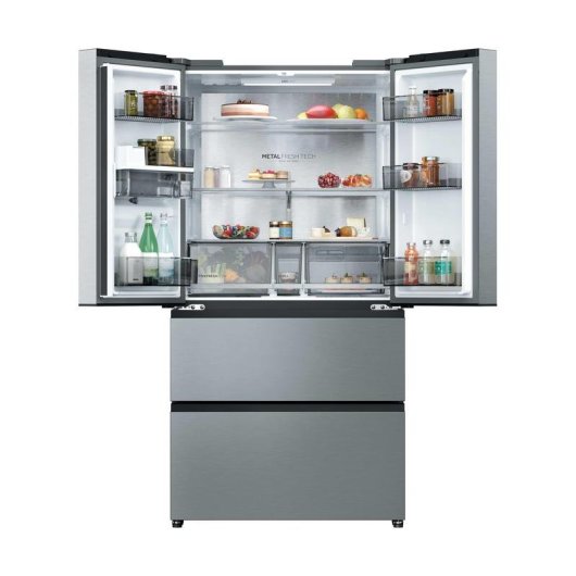 Réfrigérateur Américain Haier HFR59F18CWMM Total No Frost 182,5cm 700L C Inox IA