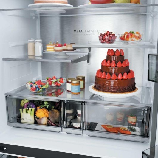 Réfrigérateur Américain Haier HFR59F18CWMM Total No Frost 182,5cm 700L C Inox IA
