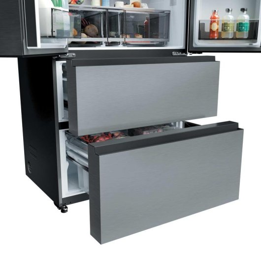 Réfrigérateur Américain Haier HFR59F18CWMM Total No Frost 182,5cm 700L C Inox IA