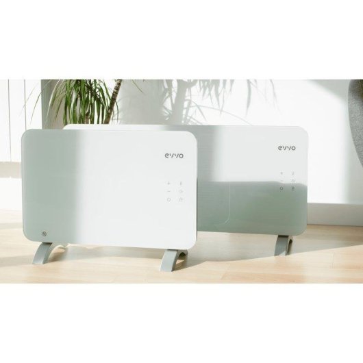 Convector eléctrico Evvo C1000 Cristal Blanco 1000W Wifi Mando