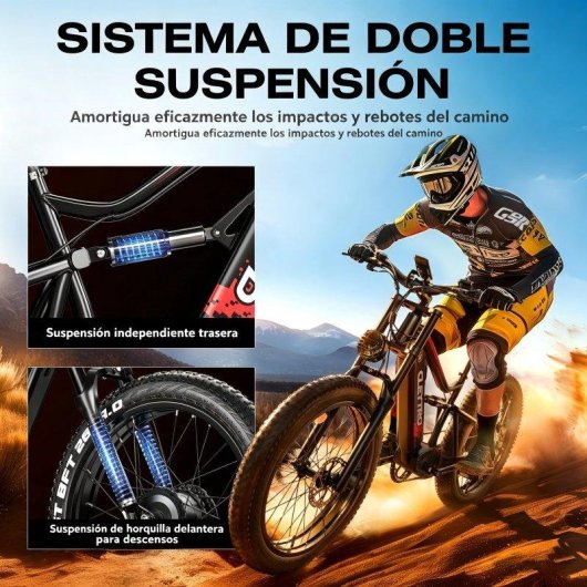 Bicicleta Eléctrica Cleytro ES7-B 750W 48V 18Ah 26"
