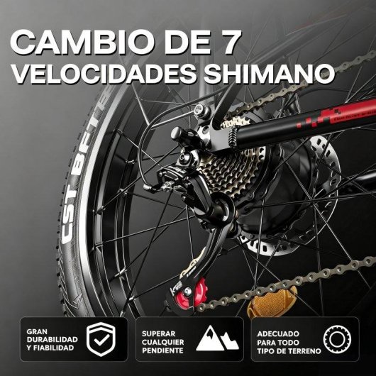 Bicicleta Eléctrica Cleytro ES7-B 750W 48V 18Ah 26"