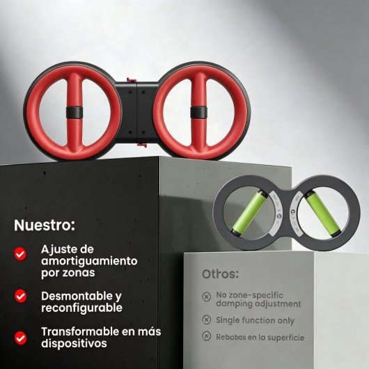 Entrenador de brazos AKLUER 3 en 1 con ajuste de amortiguación y rotación 360°
