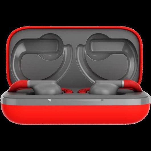 Auriculares CANYON OnRun 11 Sport inalámbricos Bluetooth 5.4 deportivos gris y rojo