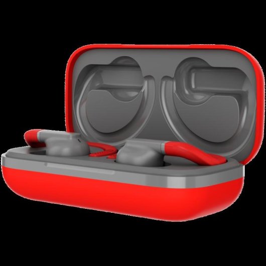 Auriculares CANYON OnRun 11 Sport inalámbricos Bluetooth 5.4 deportivos gris y rojo