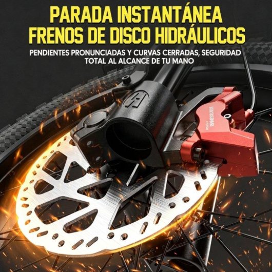 Bicicleta eléctrica Cleytro Fm110 1200W 80km neumáticos todoterreno