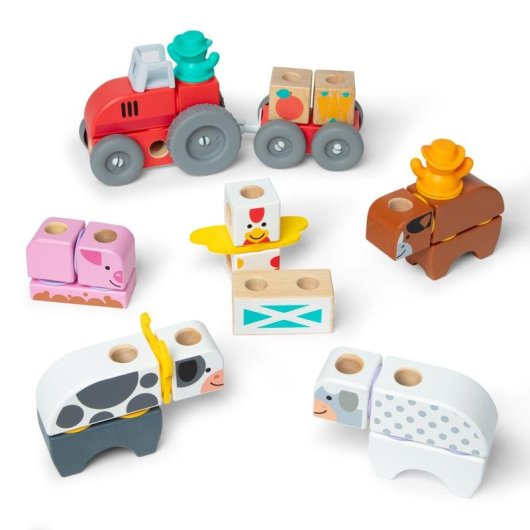 Melissa & Doug Blockables Granja 6074894 56 pièces