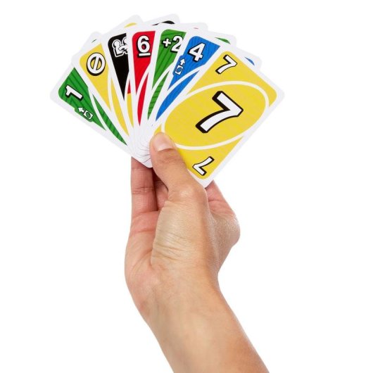 Juego de cartas Mattel UNO Teams para familias y grupos, 2-4 jugadores