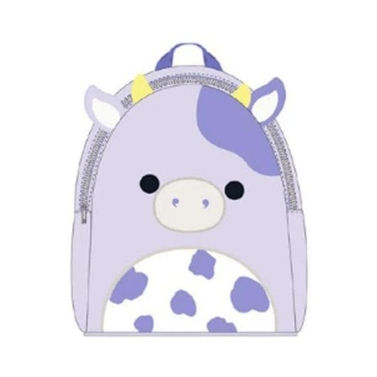 Mochila infantil Squishmallows Bubba Novelty vaca felpa lila