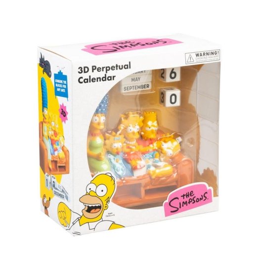Calendario Perpetuo 3D de Resina Los Simpson ERIK Multicolor