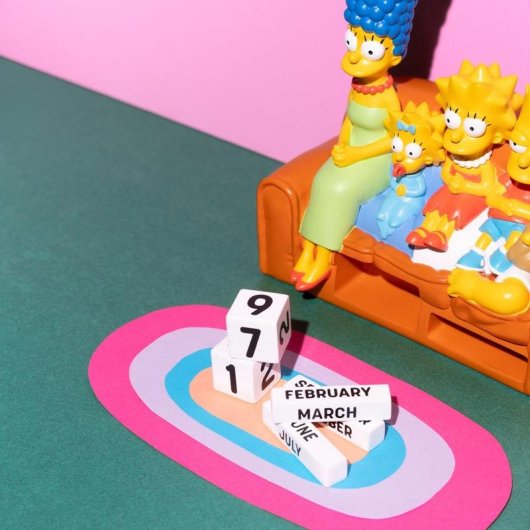 Calendario Perpetuo 3D de Resina Los Simpson ERIK Multicolor