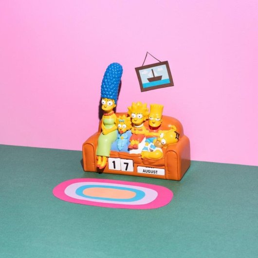Calendario Perpetuo 3D de Resina Los Simpson ERIK Multicolor