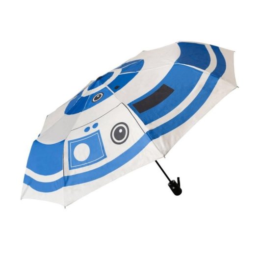 Guarda-chuva Star Wars R2-D2 Tamanho Completo Octogonal Azul e Branco