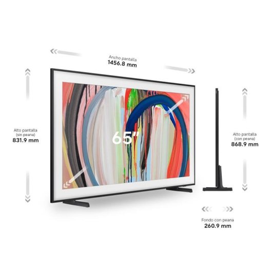 TV Samsung QLED The Frame LS03HE 65" 4K UltraHD 144Hz Smart TV Tizen HDR10+ Modo Arte