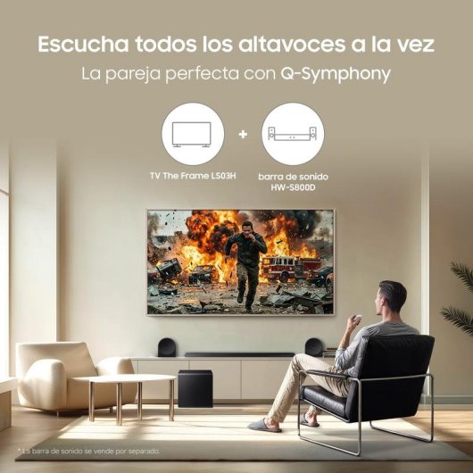 TV Samsung QLED The Frame LS03HE 65" 4K UltraHD 144Hz Smart TV Tizen HDR10+ Modo Arte