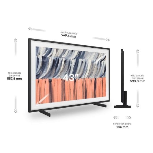 TV Samsung QLED The Frame LS03HE 43" 4K UltraHD 60Hz Smart TV Tizen HDR10+ Antiriflesso Art Mode