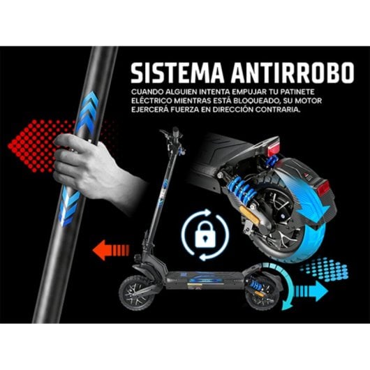 Patinete eléctrico Zwheel ZLion Duo+ 2x500W Autonomía 60km Ruedas 10" Off-Road Negro
