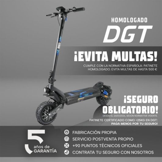 Patinete eléctrico Zwheel ZLion Duo+ 2x500W Autonomía 60km Ruedas 10" Off-Road Negro