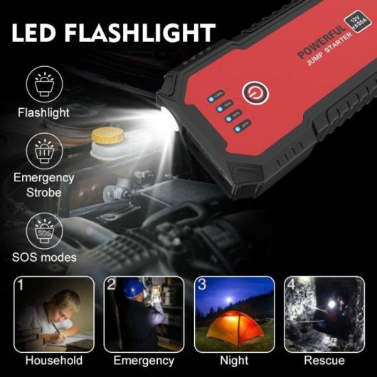 Starthilfe Blossom 12V 2000A 20000mAh Wasserdicht Powerbank LED