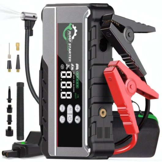 Auto-Starthilfe Blossom 12V 3000A 26800mAh mit Kompressor und Powerbank