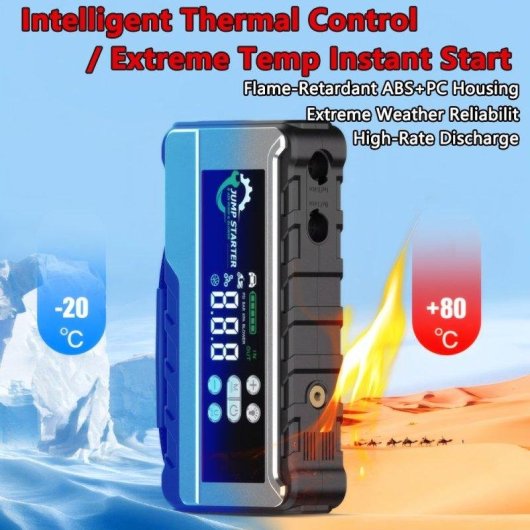 Auto-Starthilfe Blossom 12V 3000A 26800mAh mit Kompressor und Powerbank